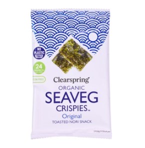 Seaveg crisp original van Clearspring, 20 x 4 g